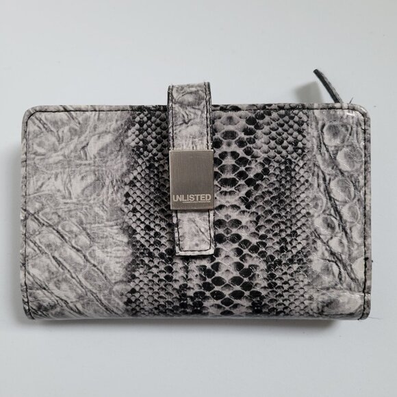 Unlisted by Kenneth Cole Vegan Snakeskin Wallet - Picture 1 of 7